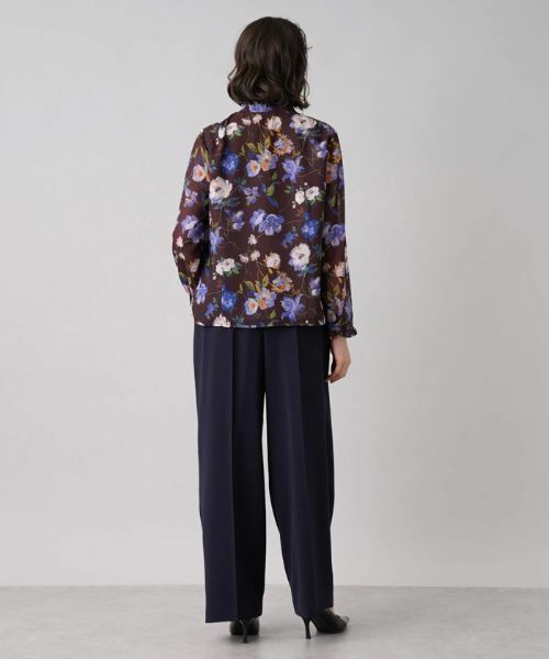 Leilian PLUS HOUSE / レリアンプラスハウス シャツ・ブラウス | フラワー長袖ブラウス | 詳細3