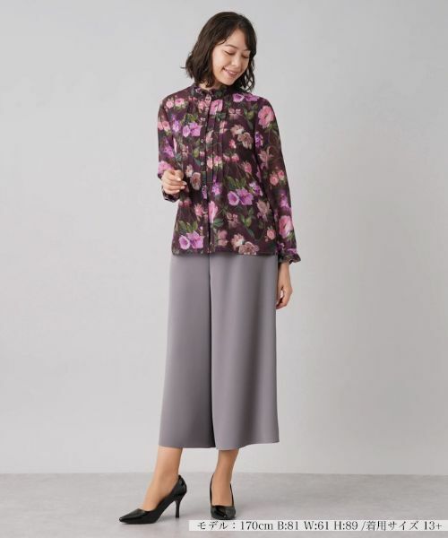 Leilian PLUS HOUSE / レリアンプラスハウス シャツ・ブラウス | フラワー長袖ブラウス | 詳細5