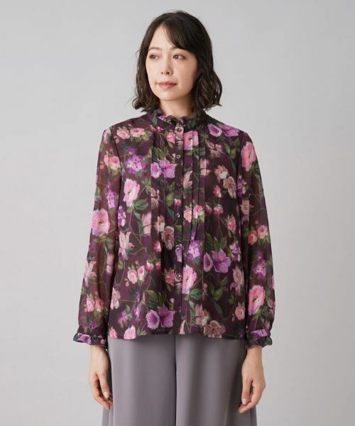 Leilian PLUS HOUSE / レリアンプラスハウス シャツ・ブラウス | フラワー長袖ブラウス | 詳細8