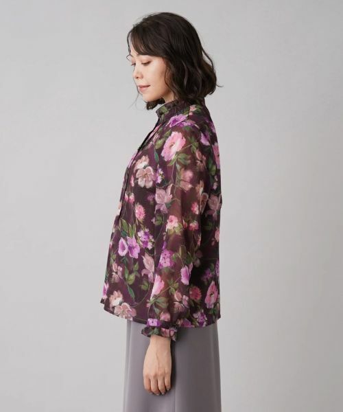 Leilian PLUS HOUSE / レリアンプラスハウス シャツ・ブラウス | フラワー長袖ブラウス | 詳細9