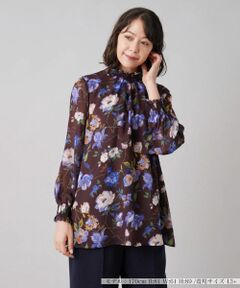 Leilian PLUS HOUSE / レリアンプラスハウス シャツ・ブラウス | フラワープリントブラウス