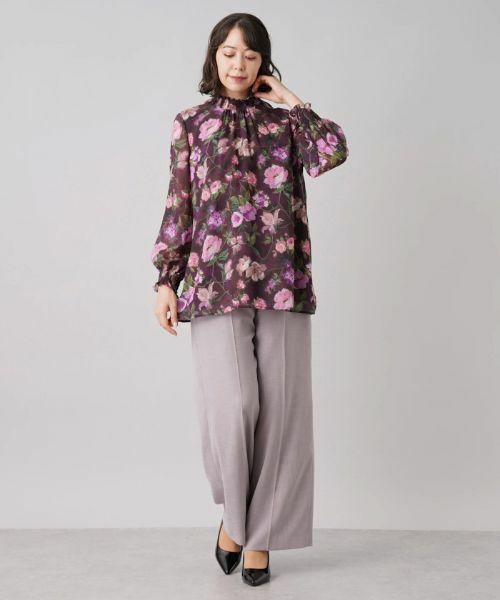 Leilian PLUS HOUSE / レリアンプラスハウス シャツ・ブラウス | フラワープリントブラウス | 詳細11