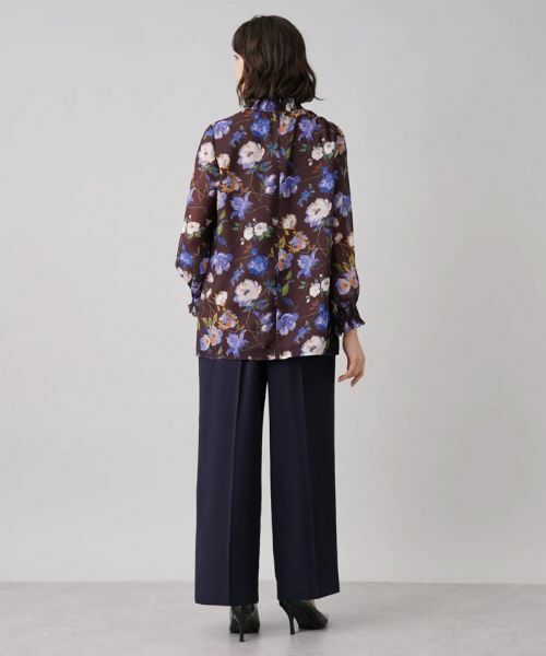 Leilian PLUS HOUSE / レリアンプラスハウス シャツ・ブラウス | フラワープリントブラウス | 詳細3