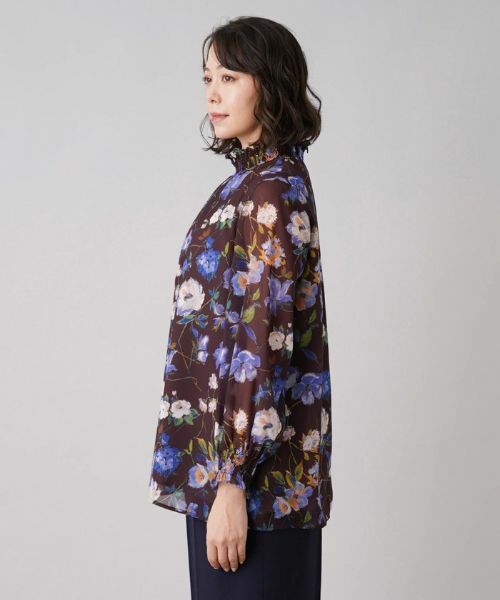 Leilian PLUS HOUSE / レリアンプラスハウス シャツ・ブラウス | フラワープリントブラウス | 詳細5