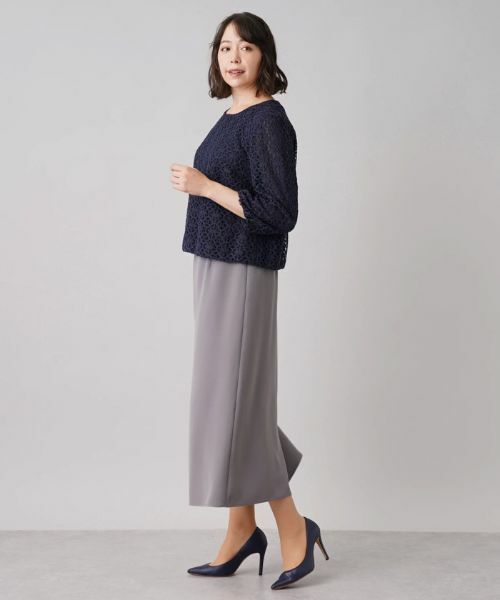 Leilian PLUS HOUSE / レリアンプラスハウス シャツ・ブラウス | 7分袖レースブラウス【セレモニー】 | 詳細2