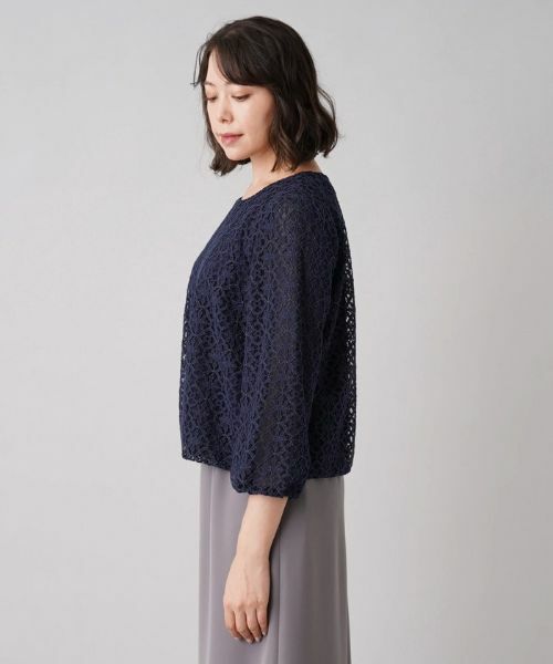 Leilian PLUS HOUSE / レリアンプラスハウス シャツ・ブラウス | 7分袖レースブラウス【セレモニー】 | 詳細5