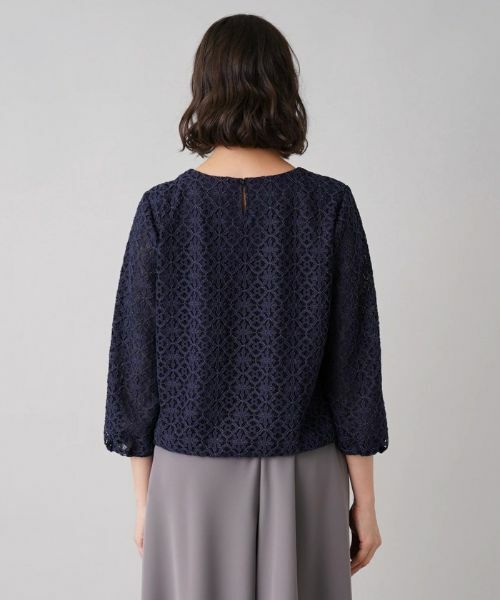 Leilian PLUS HOUSE / レリアンプラスハウス シャツ・ブラウス | 7分袖レースブラウス【セレモニー】 | 詳細6