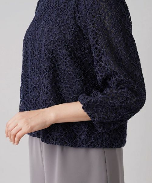 Leilian PLUS HOUSE / レリアンプラスハウス シャツ・ブラウス | 7分袖レースブラウス【セレモニー】 | 詳細9