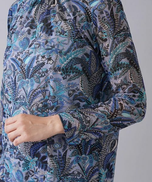 Leilian PLUS HOUSE / レリアンプラスハウス カットソー | ペイズリー柄タック長袖カットソー | 詳細10