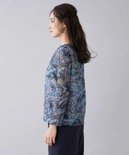 Leilian PLUS HOUSE / レリアンプラスハウス カットソー | ペイズリー柄タック長袖カットソー | 詳細6