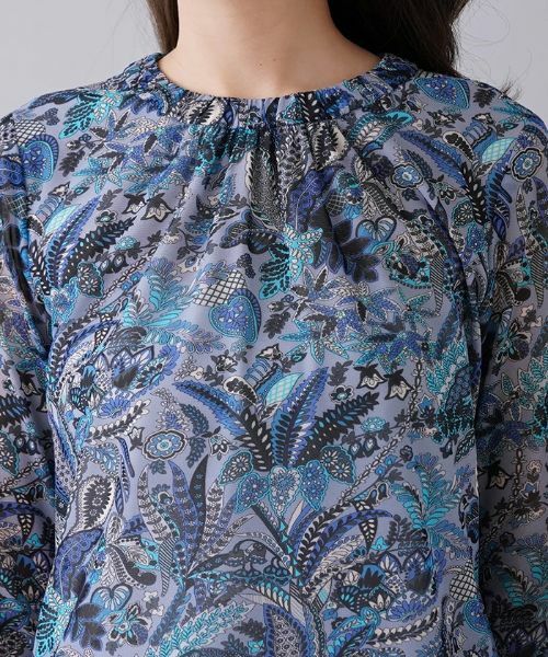 Leilian PLUS HOUSE / レリアンプラスハウス カットソー | ペイズリー柄タック長袖カットソー | 詳細8