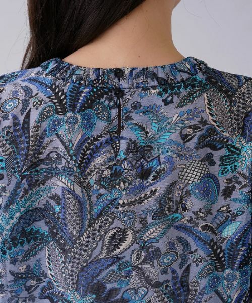 Leilian PLUS HOUSE / レリアンプラスハウス カットソー | ペイズリー柄タック長袖カットソー | 詳細9