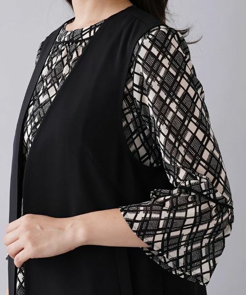 Leilian PLUS HOUSE / レリアンプラスハウス テーラードジャケット | 【店頭人気】2wayストレッチロングジレ | 詳細7