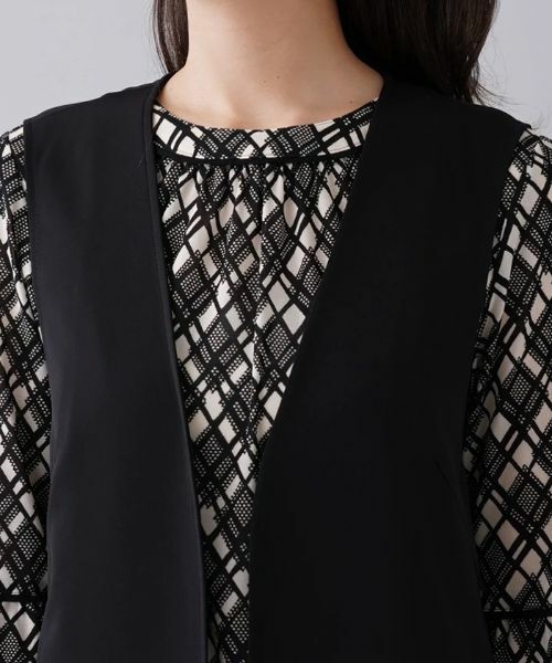 Leilian PLUS HOUSE / レリアンプラスハウス テーラードジャケット | 【店頭人気】2wayストレッチロングジレ | 詳細8