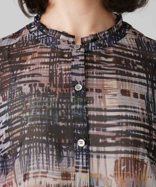 Leilian PLUS HOUSE / レリアンプラスハウス シャツ・ブラウス | プリントバルーンスリーブブラウス【ERICA】 | 詳細7