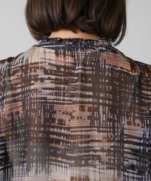 Leilian PLUS HOUSE / レリアンプラスハウス シャツ・ブラウス | プリントバルーンスリーブブラウス【ERICA】 | 詳細8