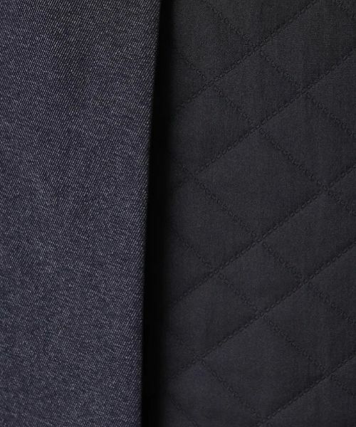 Leilian PLUS HOUSE / レリアンプラスハウス ミニ・ひざ丈スカート | 異素材切替Aラインスカート | 詳細10