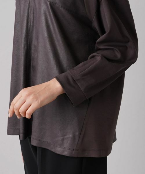 Leilian PLUS HOUSE / レリアンプラスハウス シャツ・ブラウス | レザー風異素材ブラウス | 詳細9