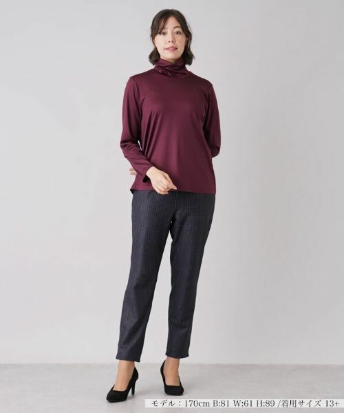 Leilian PLUS HOUSE / レリアンプラスハウス カットソー | 【店舗人気】シルク混ストレッチハイネックカットソー | 詳細4