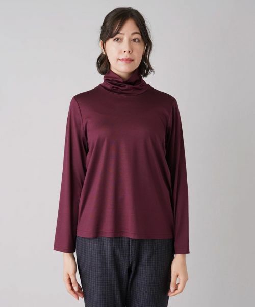 Leilian PLUS HOUSE / レリアンプラスハウス カットソー | 【店舗人気】シルク混ストレッチハイネックカットソー | 詳細7