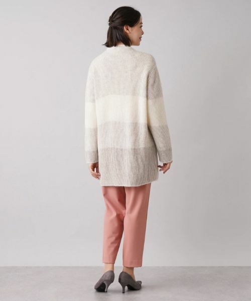 Leilian PLUS HOUSE / レリアンプラスハウス カーディガン・ボレロ | ワイドボーダーVネックカーディガン【HAND】 | 詳細14