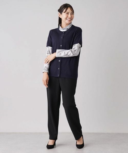 Leilian PLUS HOUSE / レリアンプラスハウス テーラードジャケット | 半袖ニットカーディガン | 詳細12