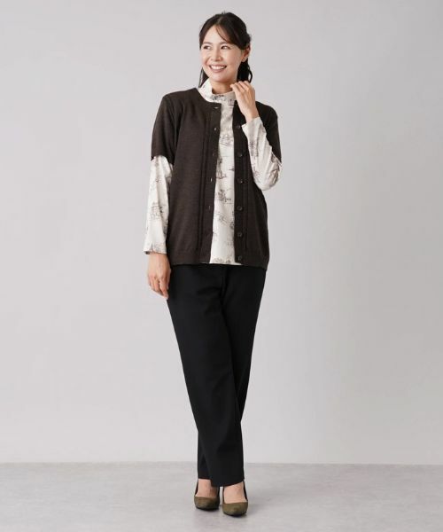 Leilian PLUS HOUSE / レリアンプラスハウス テーラードジャケット | 半袖ニットカーディガン | 詳細15