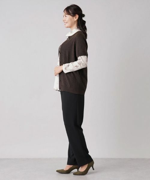 Leilian PLUS HOUSE / レリアンプラスハウス テーラードジャケット | 半袖ニットカーディガン | 詳細16