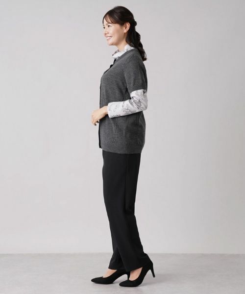 Leilian PLUS HOUSE / レリアンプラスハウス テーラードジャケット | 半袖ニットカーディガン | 詳細2