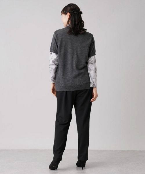 Leilian PLUS HOUSE / レリアンプラスハウス テーラードジャケット | 半袖ニットカーディガン | 詳細3