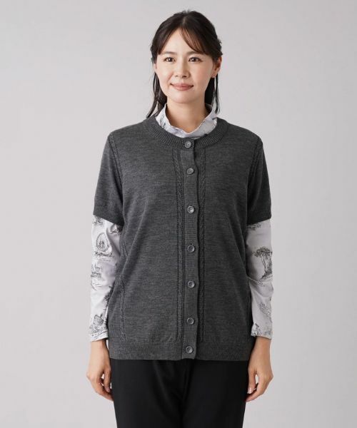 Leilian PLUS HOUSE / レリアンプラスハウス テーラードジャケット | 半袖ニットカーディガン | 詳細4