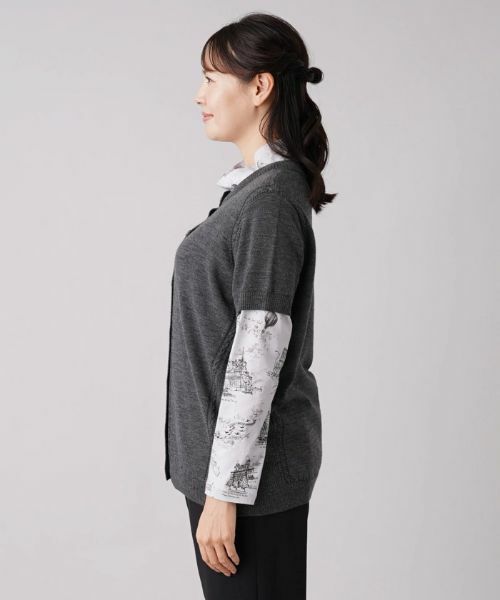 Leilian PLUS HOUSE / レリアンプラスハウス テーラードジャケット | 半袖ニットカーディガン | 詳細5