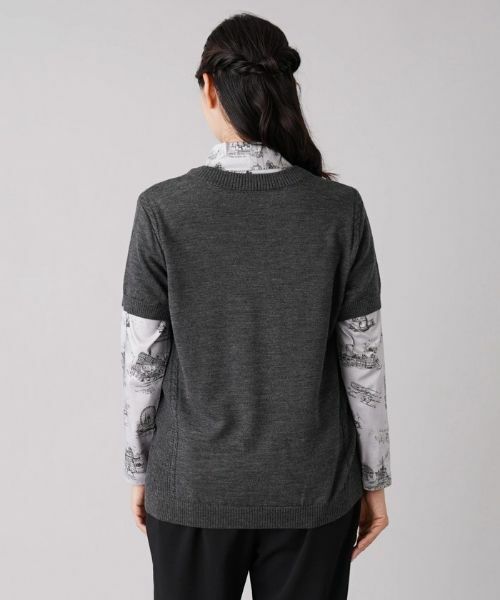 Leilian PLUS HOUSE / レリアンプラスハウス テーラードジャケット | 半袖ニットカーディガン | 詳細6