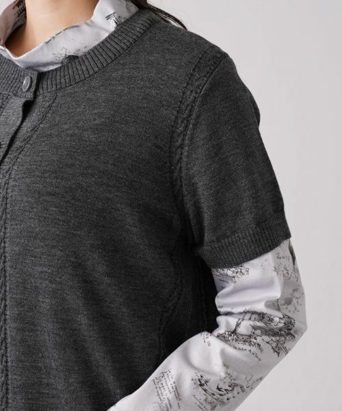 Leilian PLUS HOUSE / レリアンプラスハウス テーラードジャケット | 半袖ニットカーディガン | 詳細9