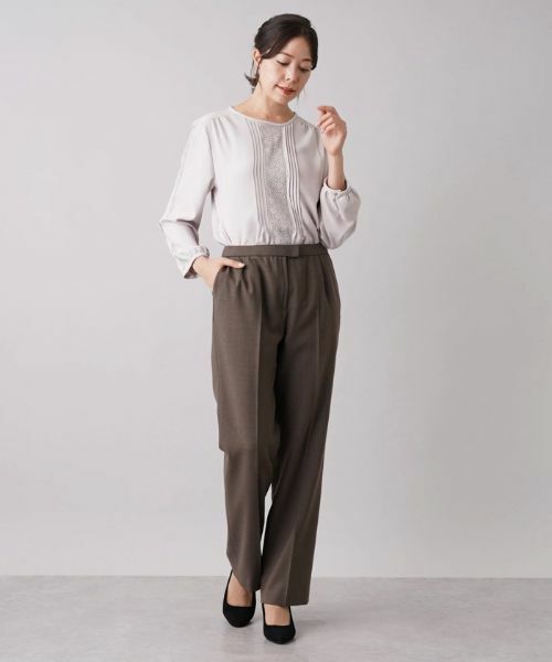 Leilian PLUS HOUSE / レリアンプラスハウス その他パンツ | センタープレスパンツ | 詳細9