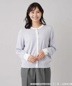 Leilian PLUS HOUSE / レリアンプラスハウス カーディガン・ボレロ | バイカラーカーディガン