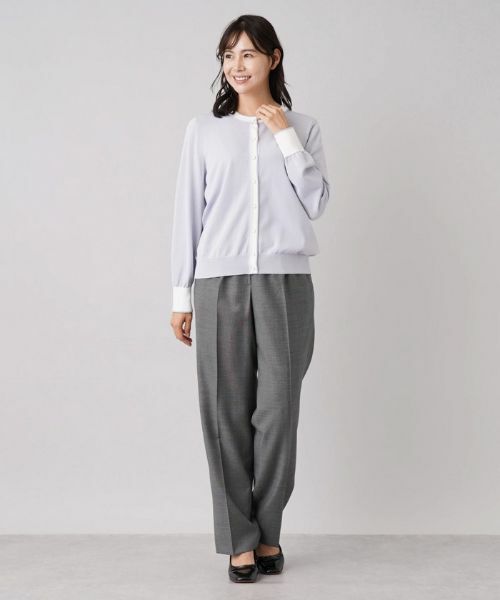 Leilian PLUS HOUSE / レリアンプラスハウス カーディガン・ボレロ | バイカラーカーディガン | 詳細11