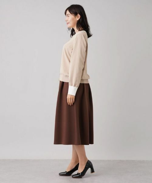 Leilian PLUS HOUSE / レリアンプラスハウス カーディガン・ボレロ | バイカラーカーディガン | 詳細2