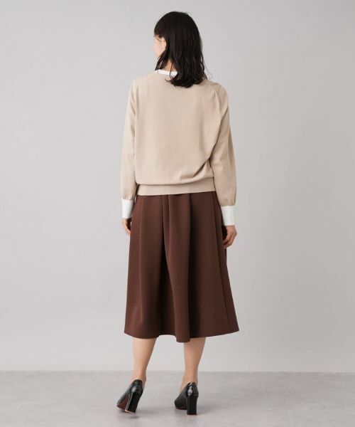 Leilian PLUS HOUSE / レリアンプラスハウス カーディガン・ボレロ | バイカラーカーディガン | 詳細3