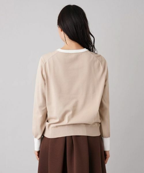 Leilian PLUS HOUSE / レリアンプラスハウス カーディガン・ボレロ | バイカラーカーディガン | 詳細6