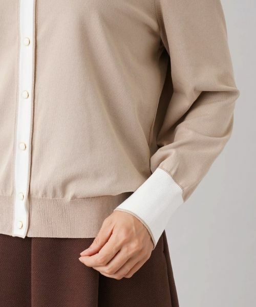 Leilian PLUS HOUSE / レリアンプラスハウス カーディガン・ボレロ | バイカラーカーディガン | 詳細9