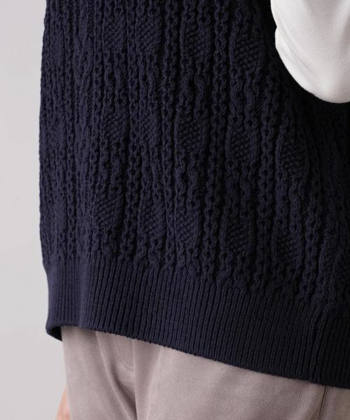 Leilian PLUS HOUSE / レリアンプラスハウス テーラードジャケット | ケーブル編みニットベスト | 詳細10