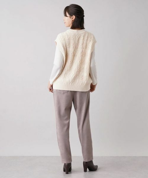Leilian PLUS HOUSE / レリアンプラスハウス テーラードジャケット | ケーブル編みニットベスト | 詳細14