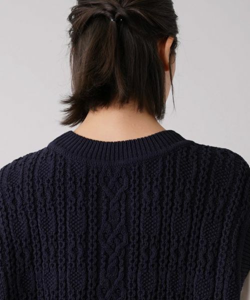 Leilian PLUS HOUSE / レリアンプラスハウス テーラードジャケット | ケーブル編みニットベスト | 詳細8