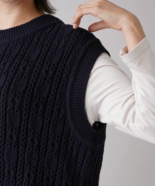 Leilian PLUS HOUSE / レリアンプラスハウス テーラードジャケット | ケーブル編みニットベスト | 詳細9