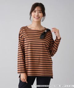 Leilian PLUS HOUSE / レリアンプラスハウス カットソー | ボーダープルオーバー