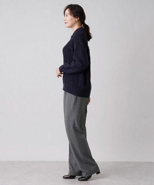 Leilian PLUS HOUSE / レリアンプラスハウス ニット・セーター | 編地切替ニットプルオーバー | 詳細2