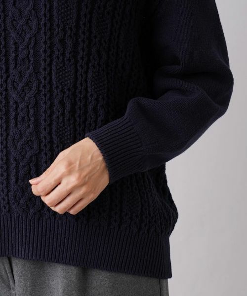 Leilian PLUS HOUSE / レリアンプラスハウス ニット・セーター | 編地切替ニットプルオーバー | 詳細9