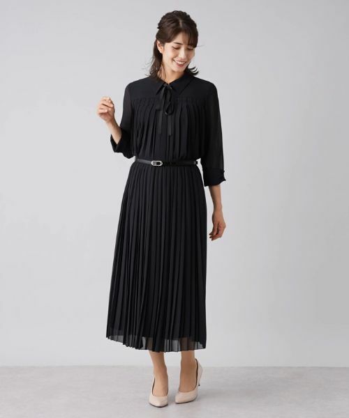 Leilian PLUS HOUSE / レリアンプラスハウス ベルト・サスペンダー | オーバルバックル型押しレザーナローベルト | 詳細1