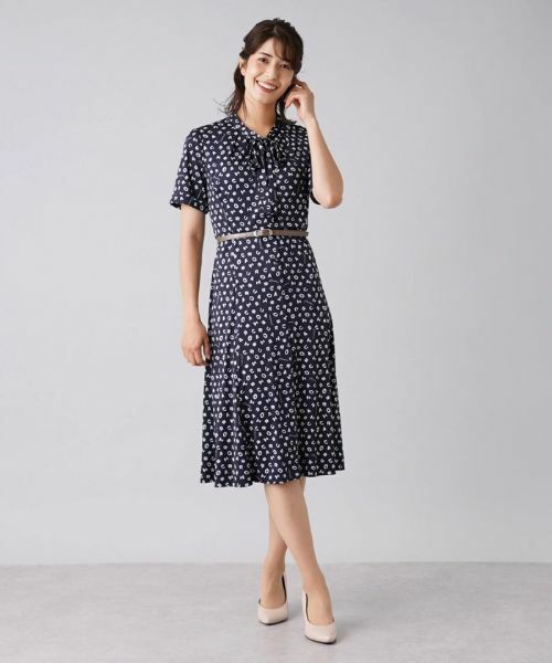 Leilian PLUS HOUSE / レリアンプラスハウス ベルト・サスペンダー | オーバルバックル型押しレザーナローベルト | 詳細3